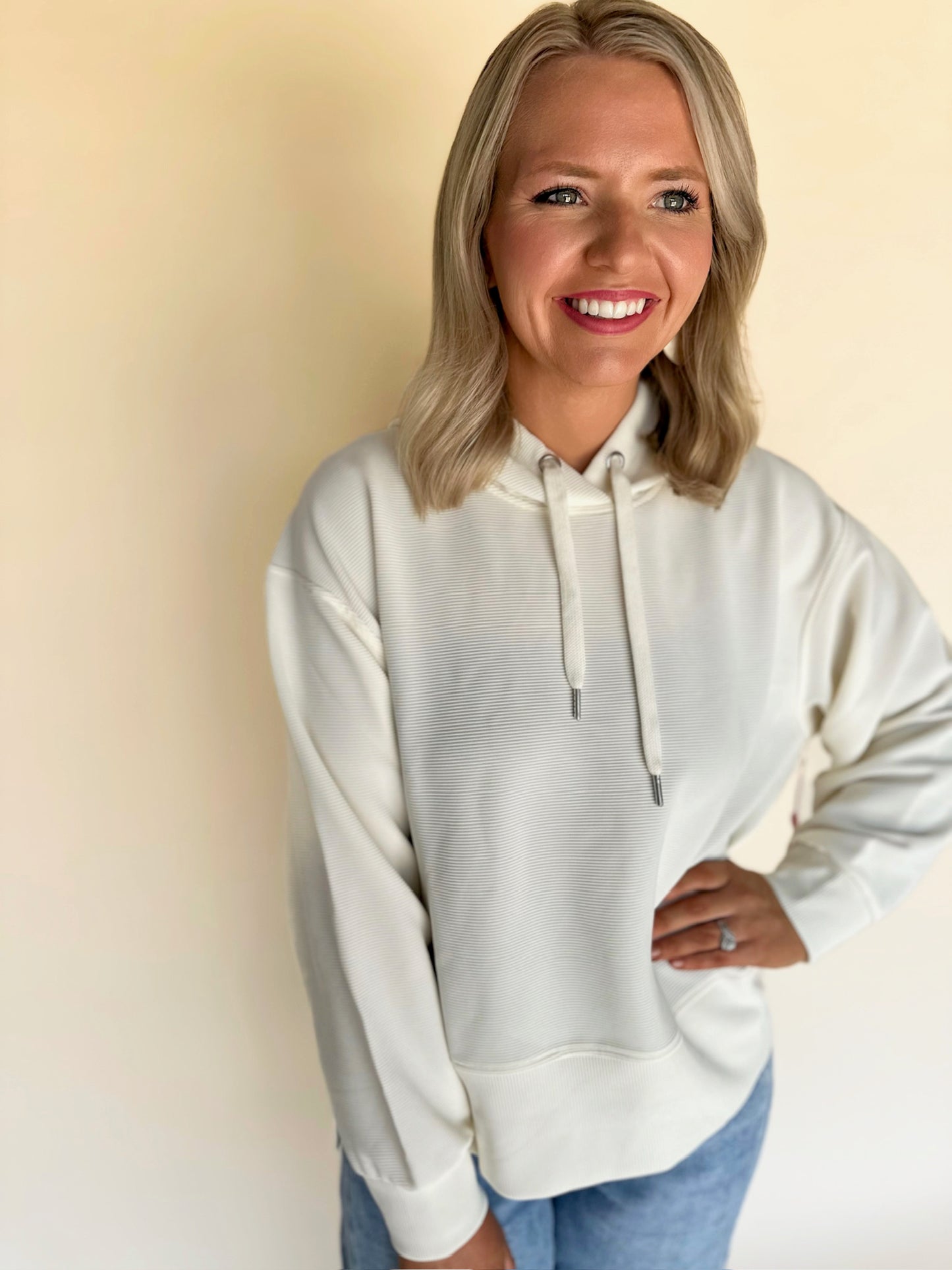 Delin Ribbed Hoodie