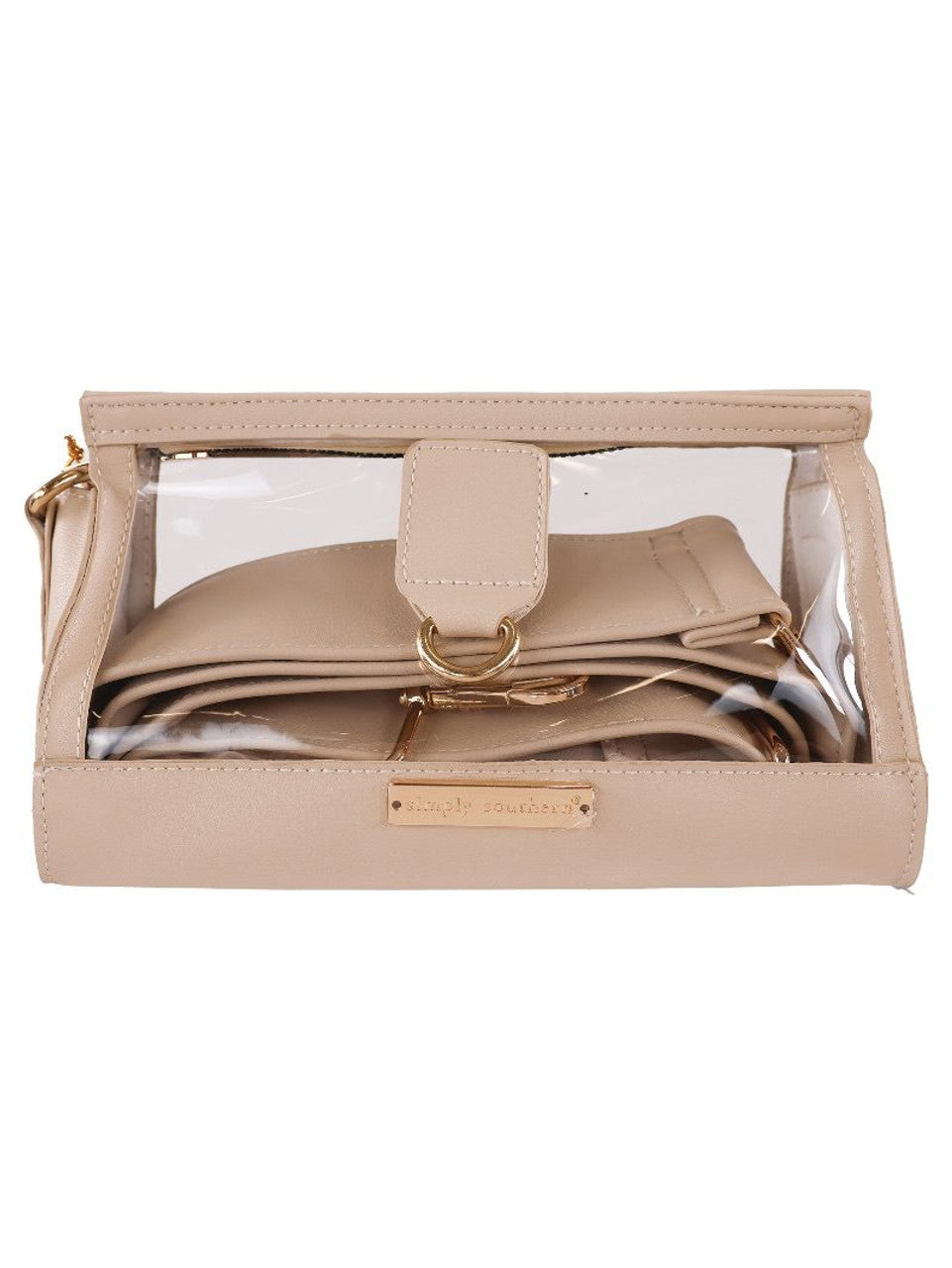 Leather Clear Clutch Bag