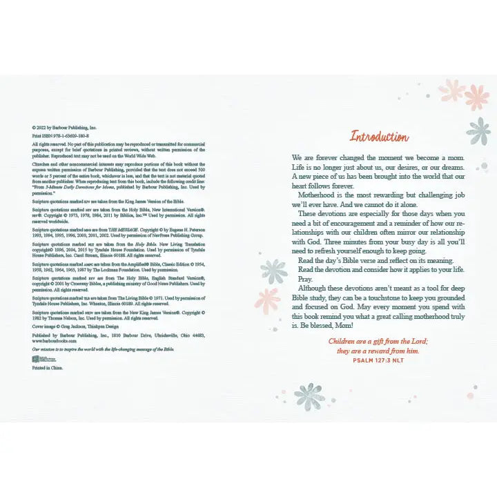 3-Minute Daily Devotions for Moms