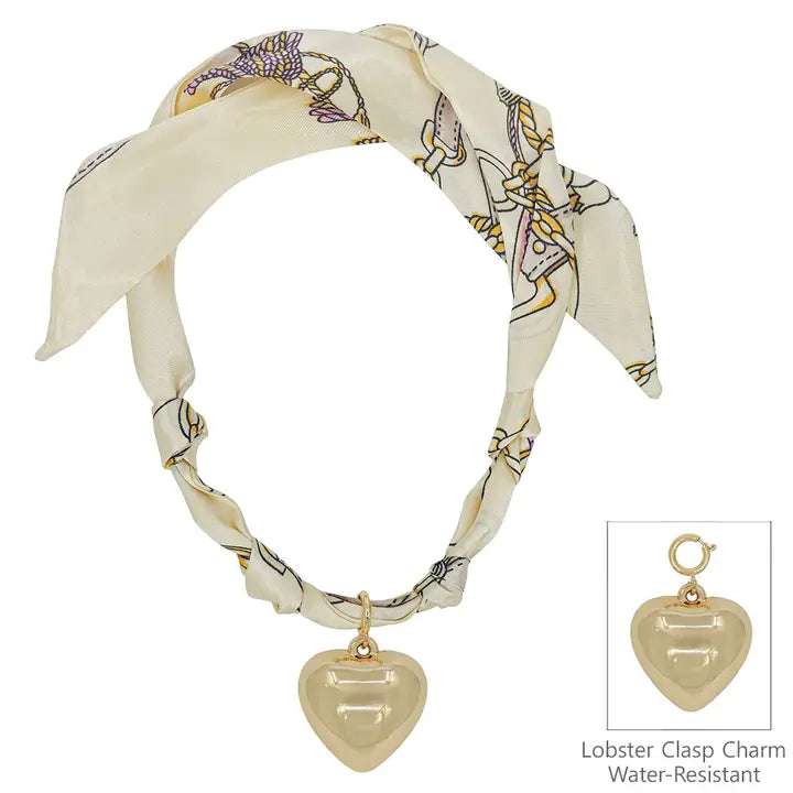 Cream/Neutral Knotted Scarf Necklace