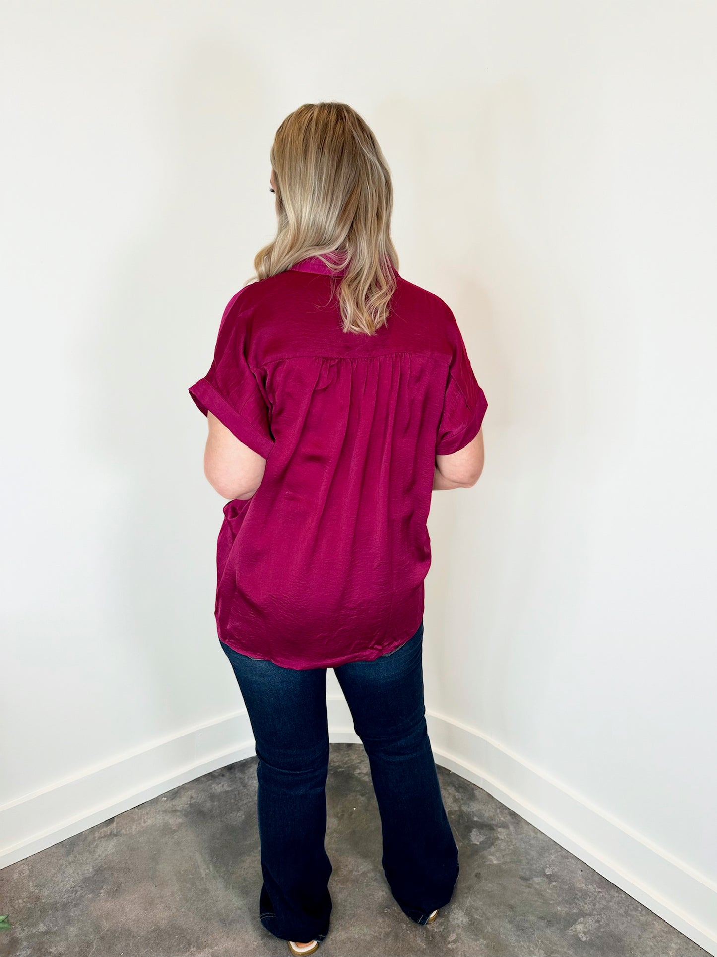Kaia Collare Button Up Top