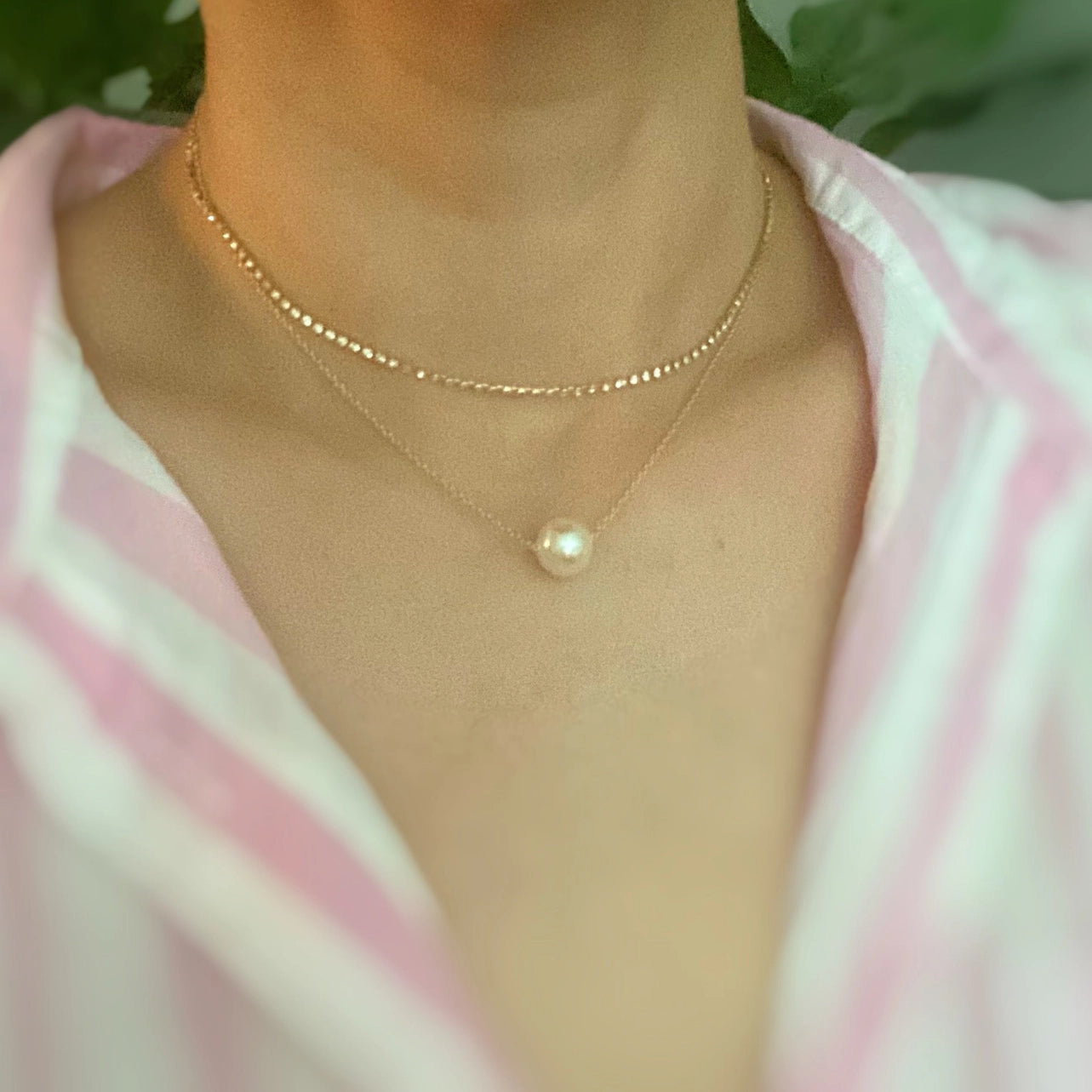 Layered Pearl and Shine Necklace