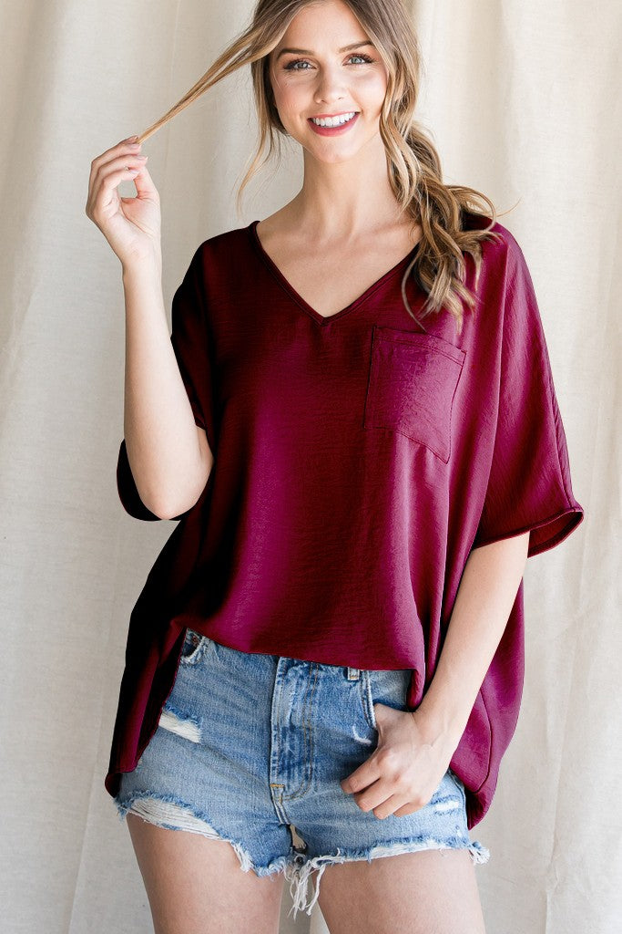 Luna Boxy Pocket Top