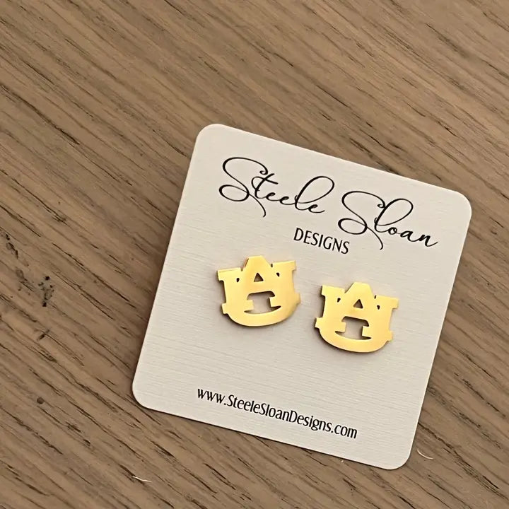 Classic Auburn Stud Earrings