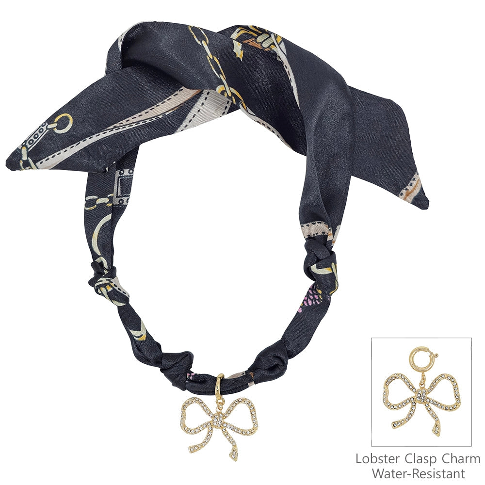 Black Knotted Scarf Necklace