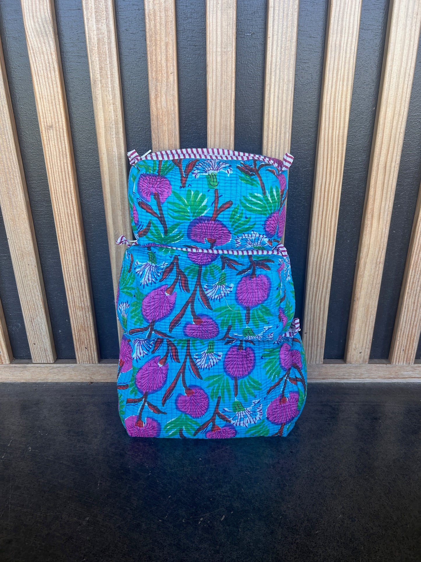 3 in 1 Quilted Cosmetic Bag