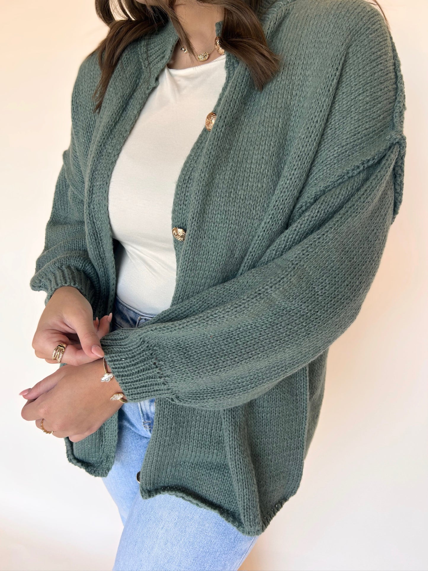 Chunky Bat-Sleeved Cardigan