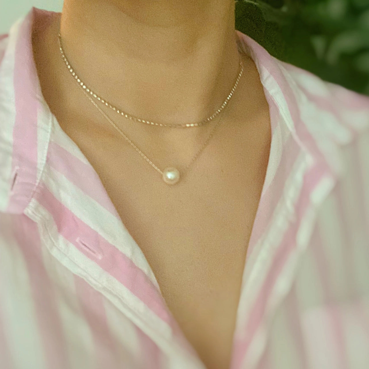 Layered Pearl and Shine Necklace