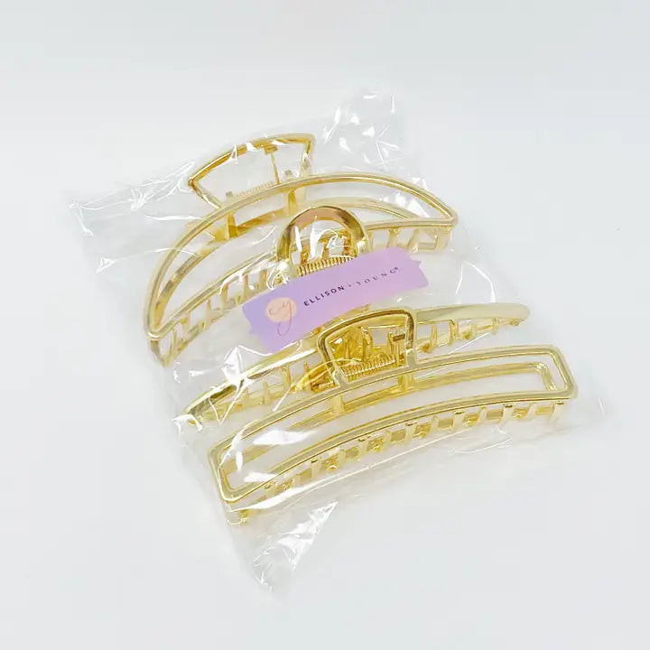 Gold Mine Hair Claw Set of 3