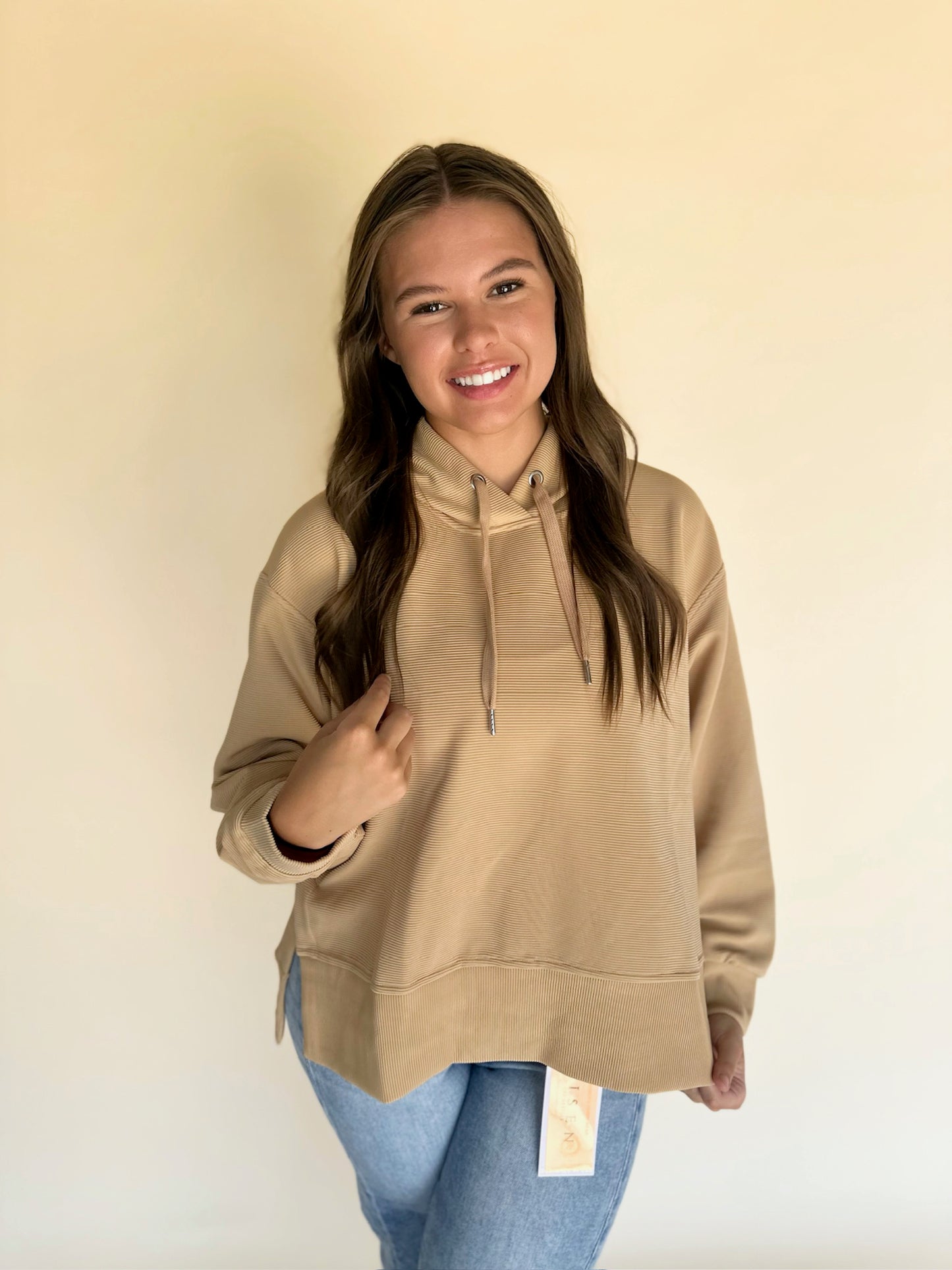 Delin Ribbed Hoodie