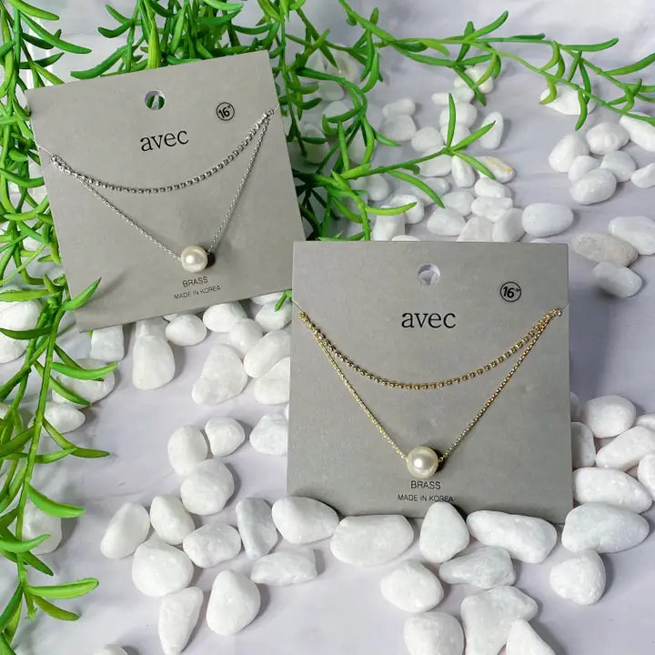 Layered Pearl and Shine Necklace