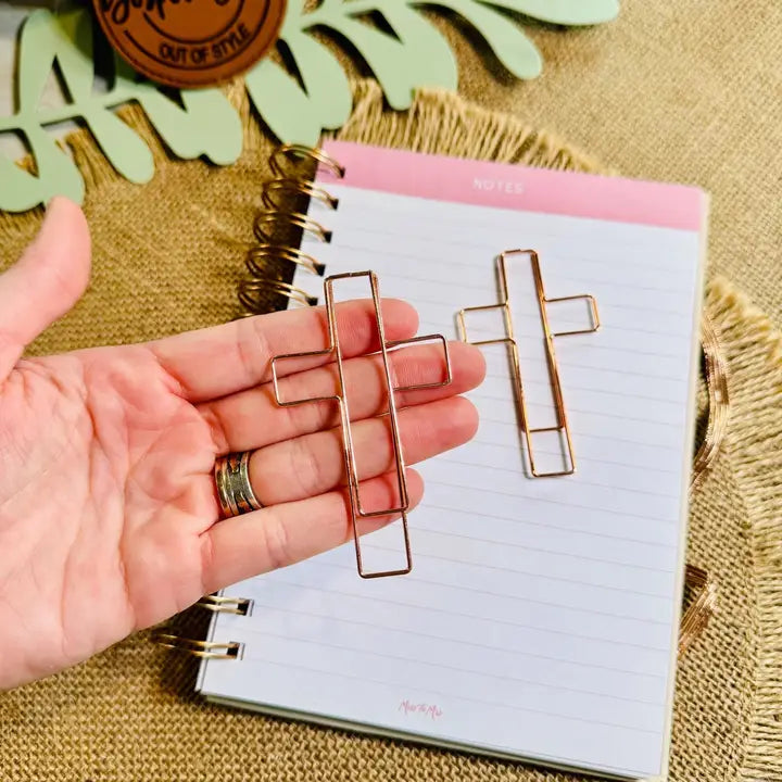 Jumbo Cross Bookmark Paperclips
