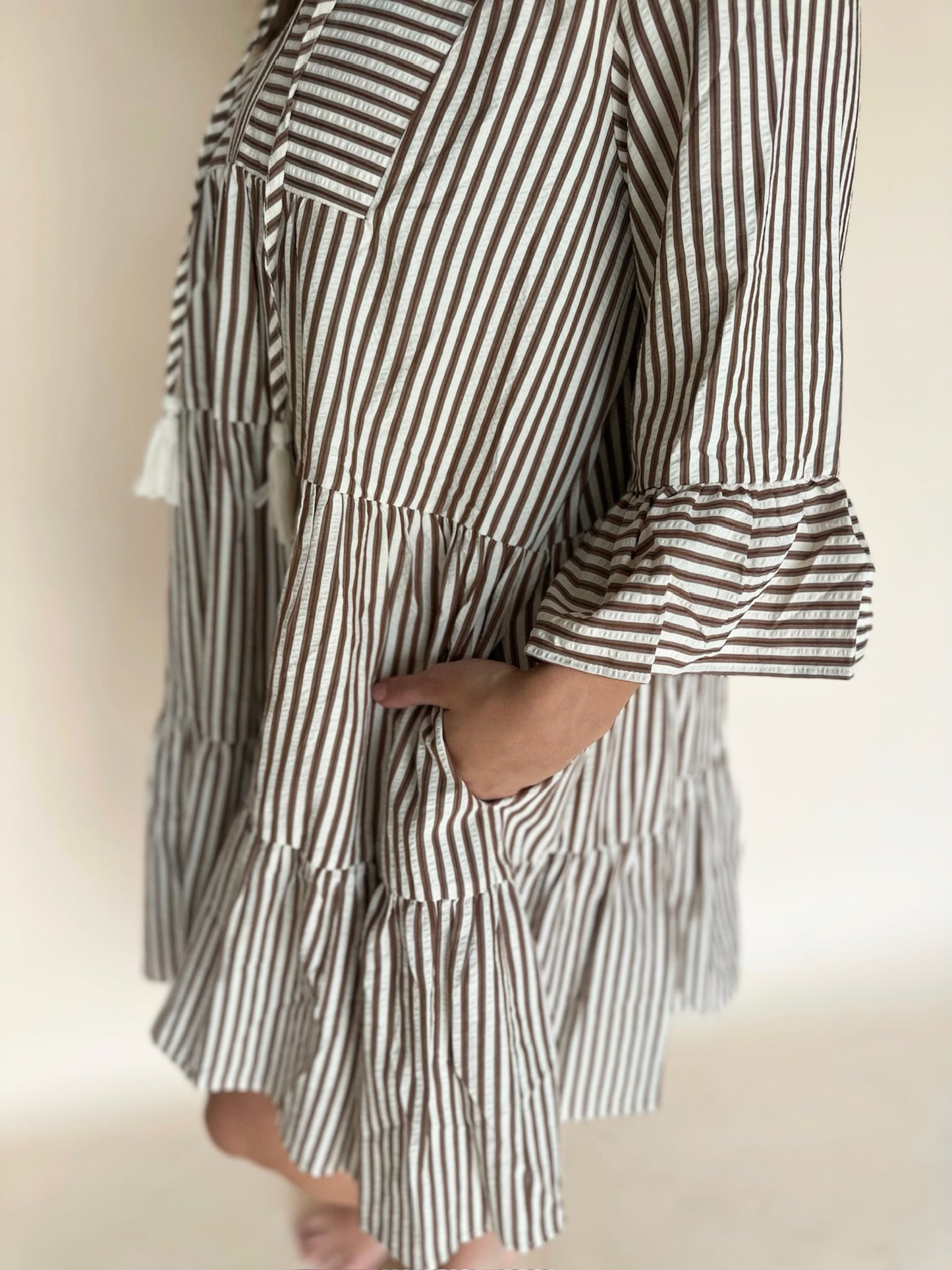 Brisa Striped Baby Doll Dress
