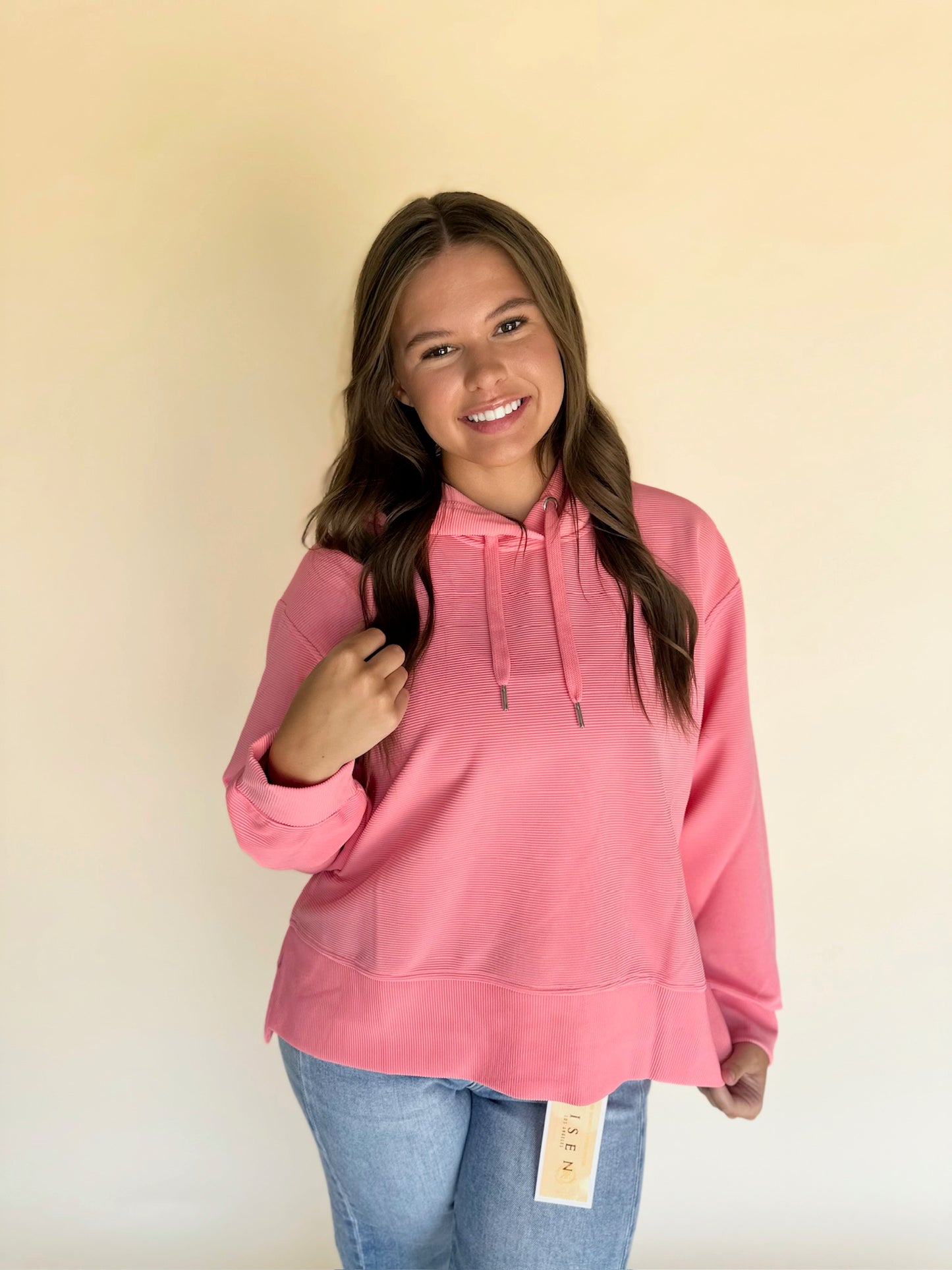 Delin Ribbed Hoodie