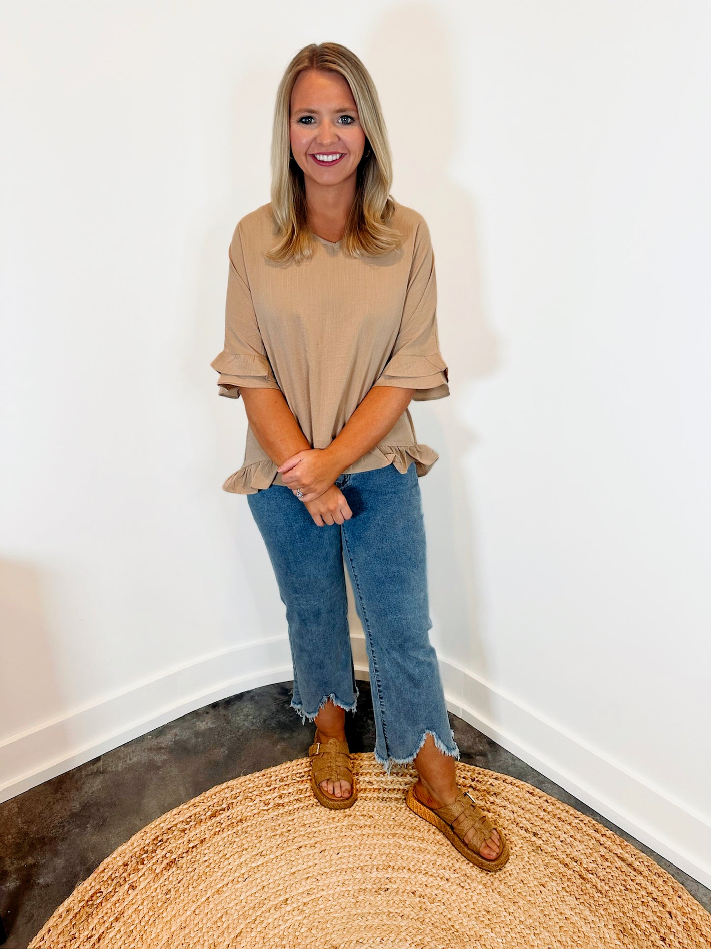 Carley Flowy Ruffle Top
