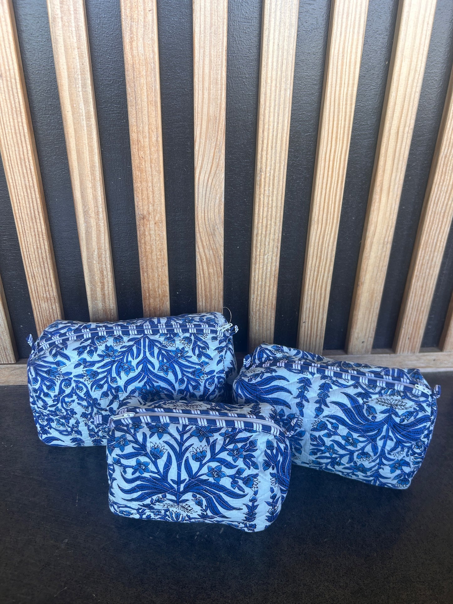 3 in 1 Quilted Cosmetic Bag
