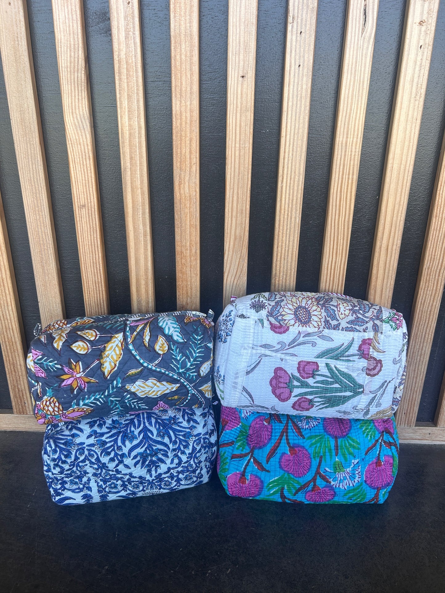 3 in 1 Quilted Cosmetic Bag