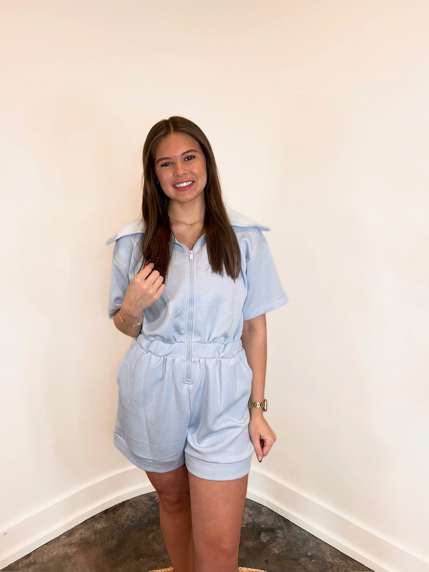Zandra Full-Zip Romper