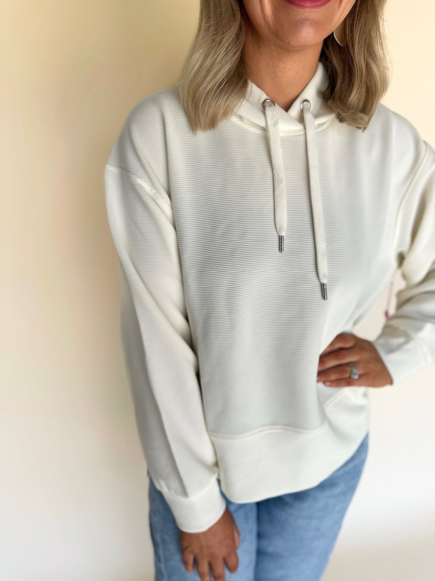 Delin Ribbed Hoodie