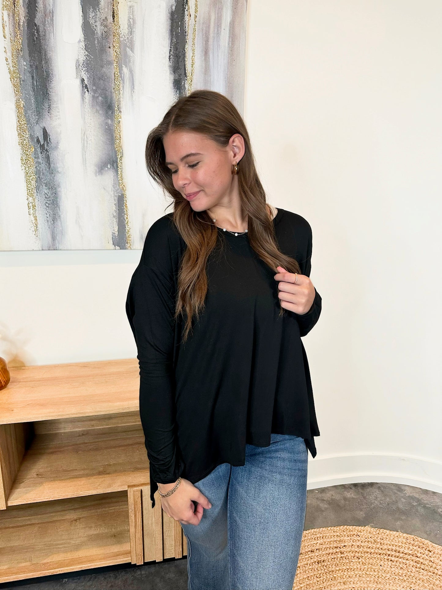 Hannah Oversized Slouchy Tunic Top