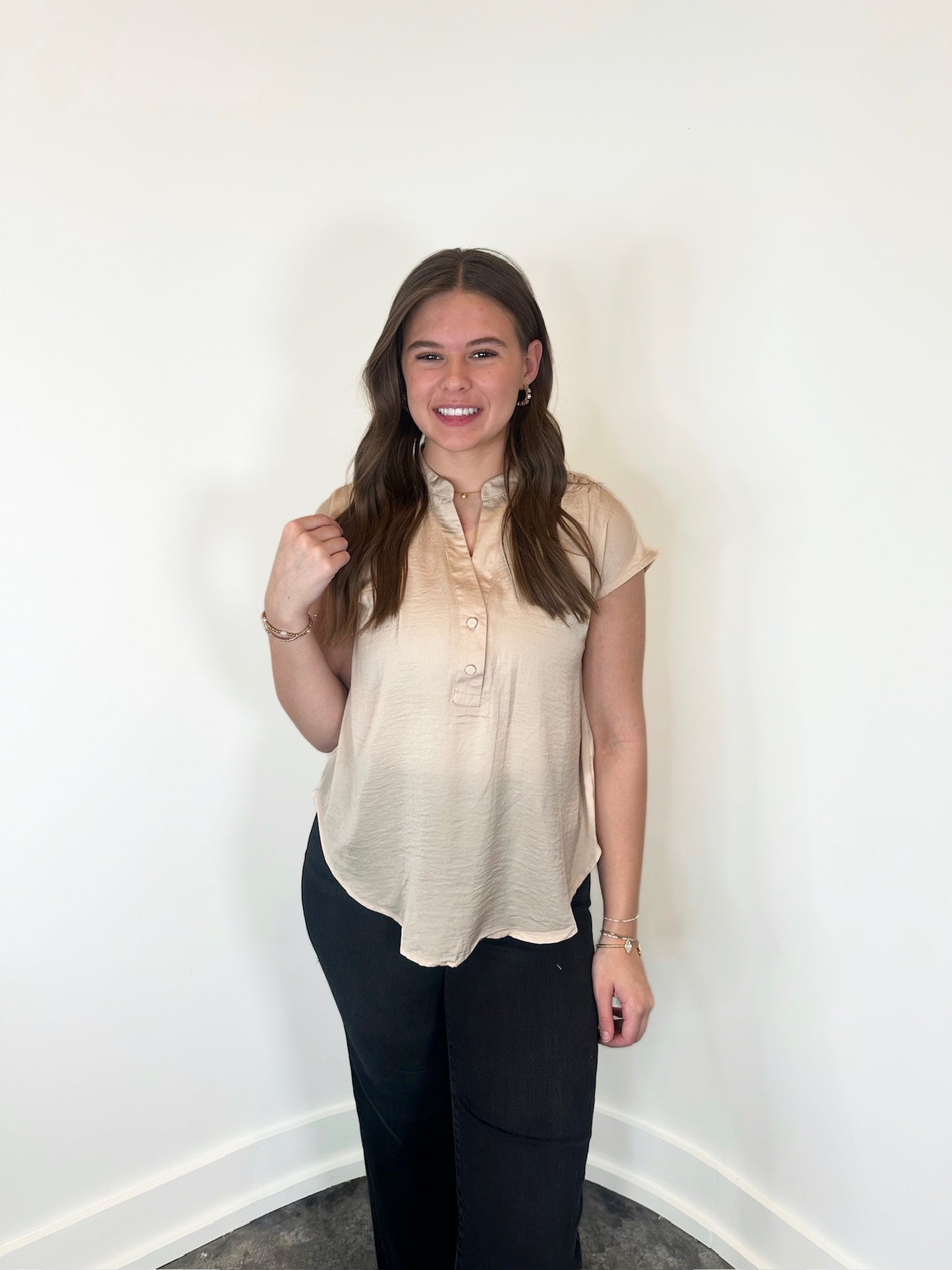 Vivia Button Front Blouse