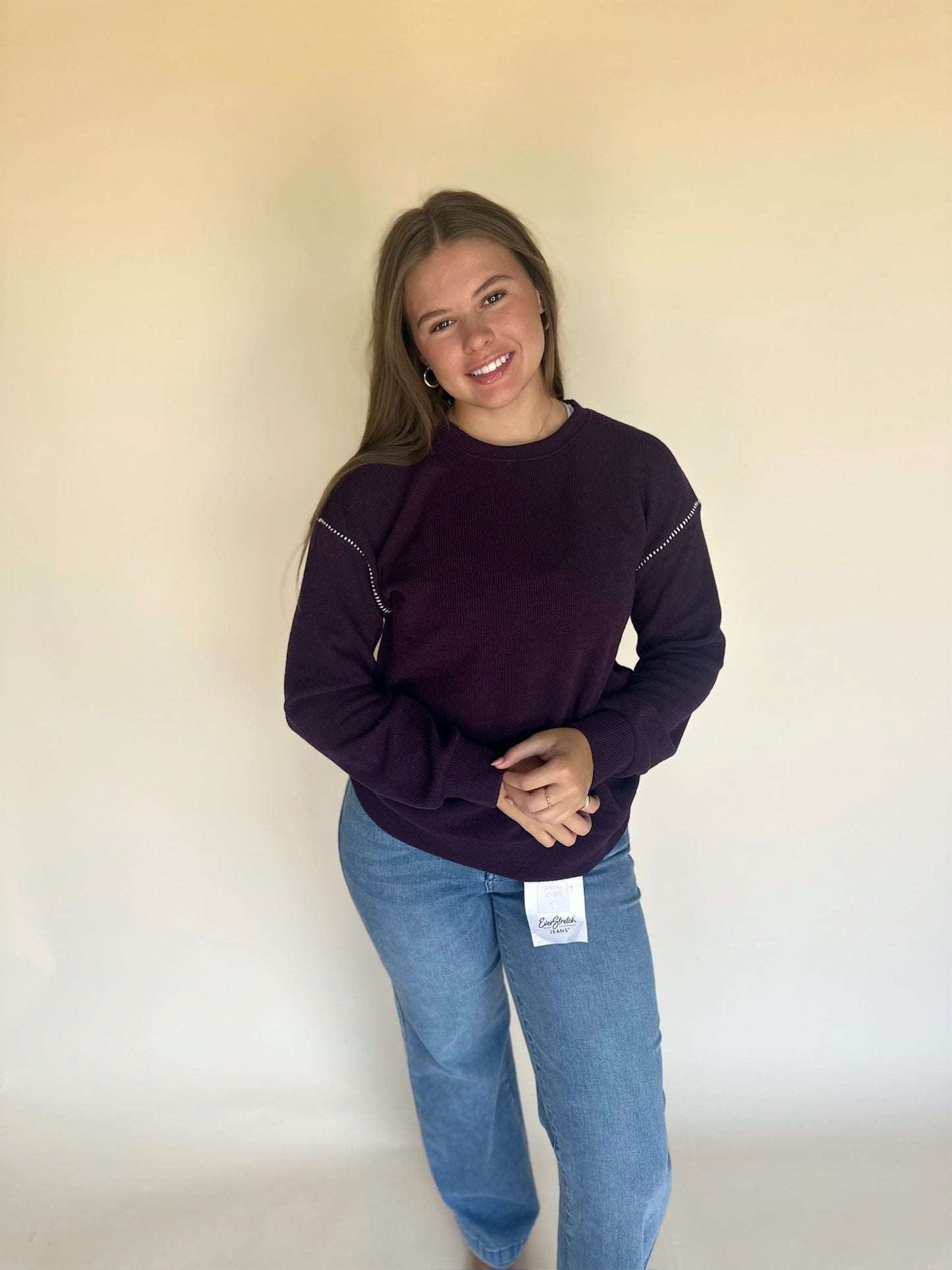 Palis Textured Pullover Top