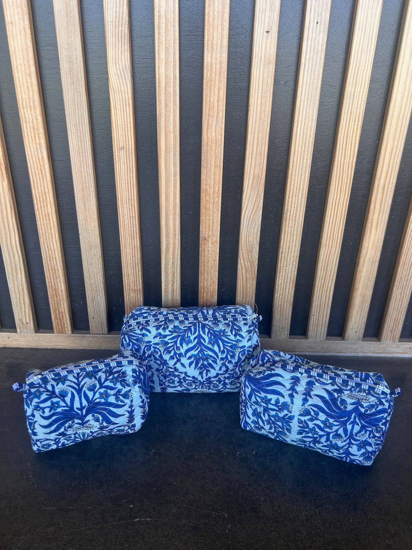 3 in 1 Quilted Cosmetic Bag