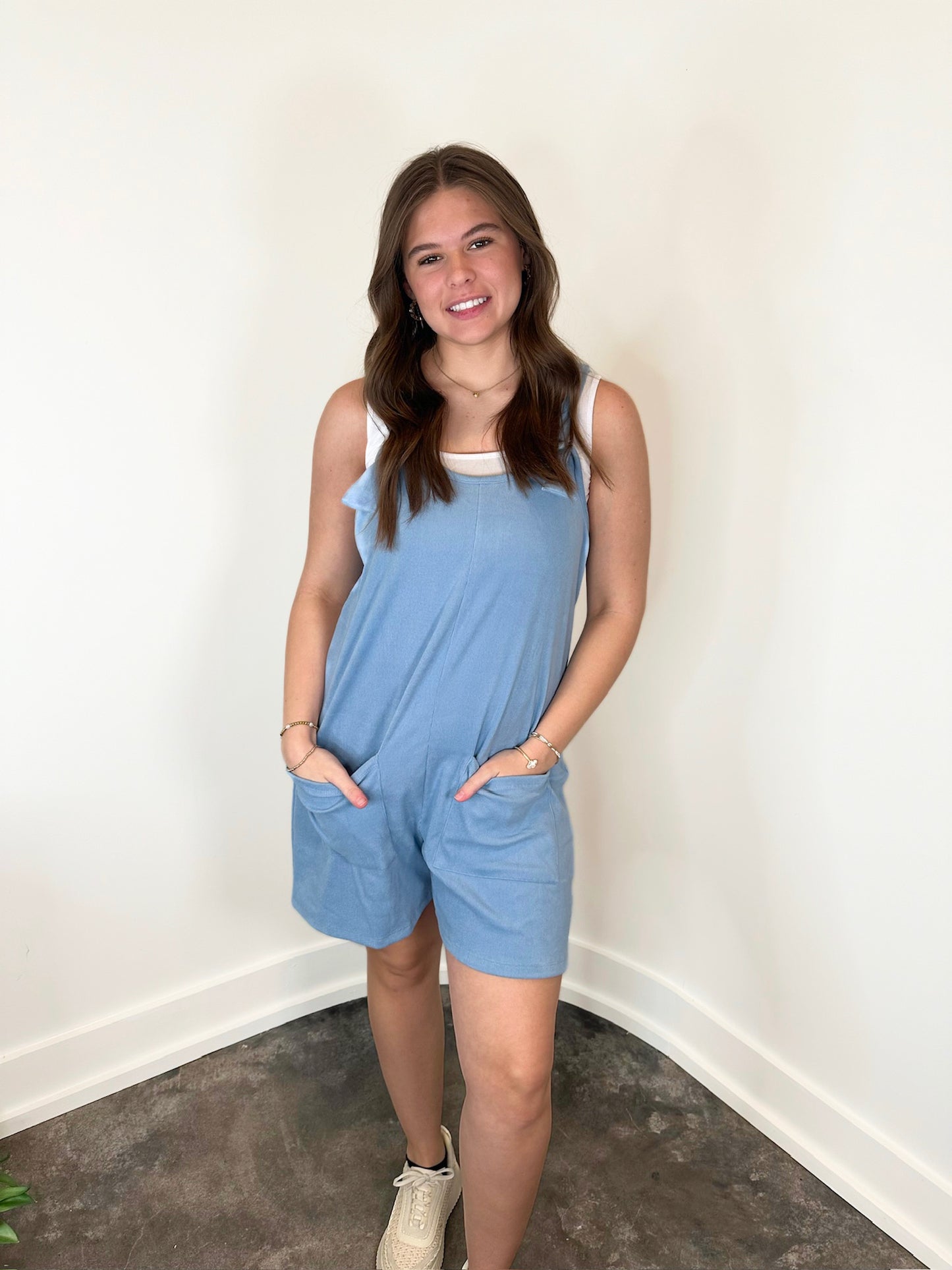 Weekend Brushed Ribbed Shortalls