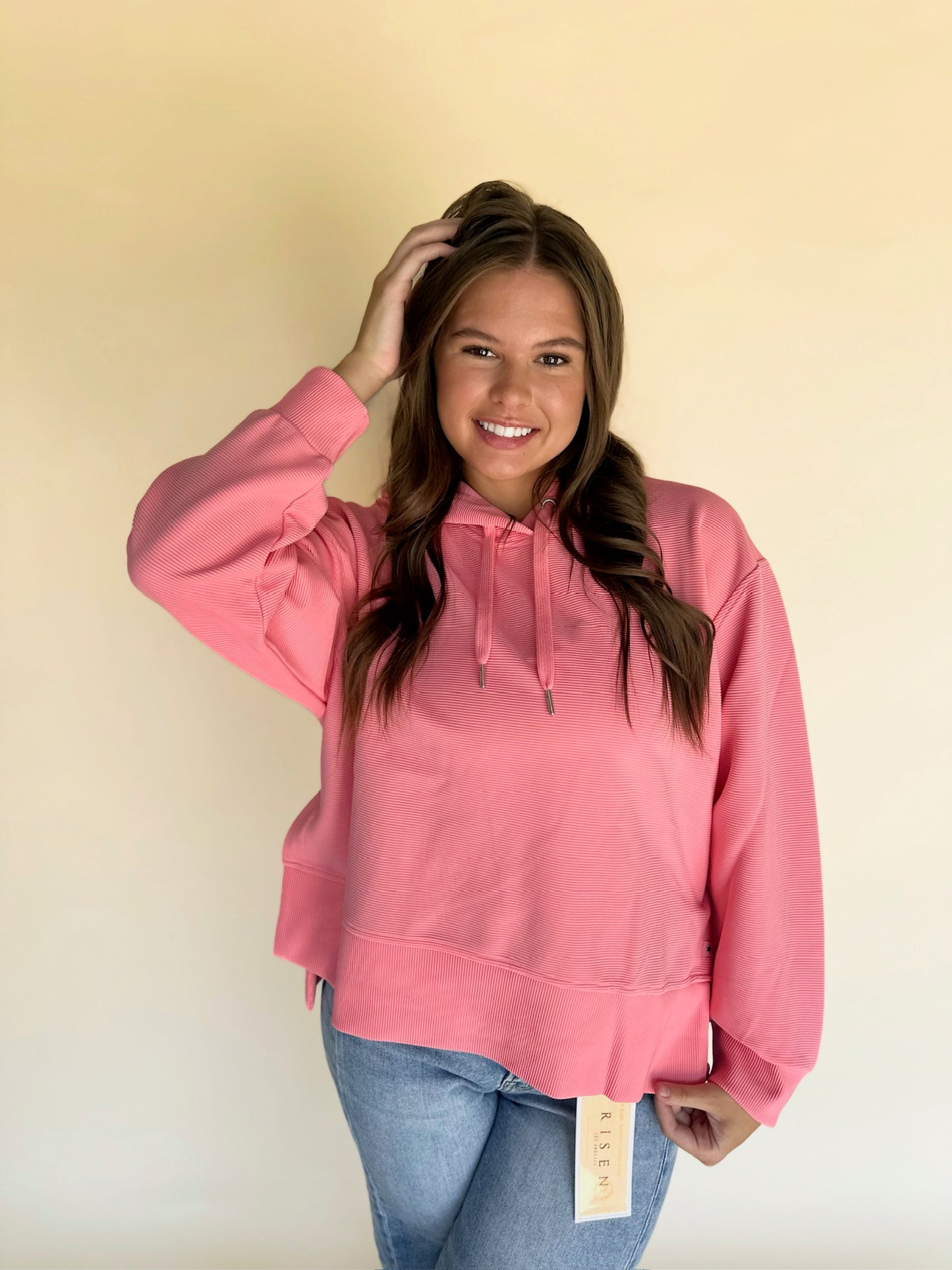 Delin Ribbed Hoodie