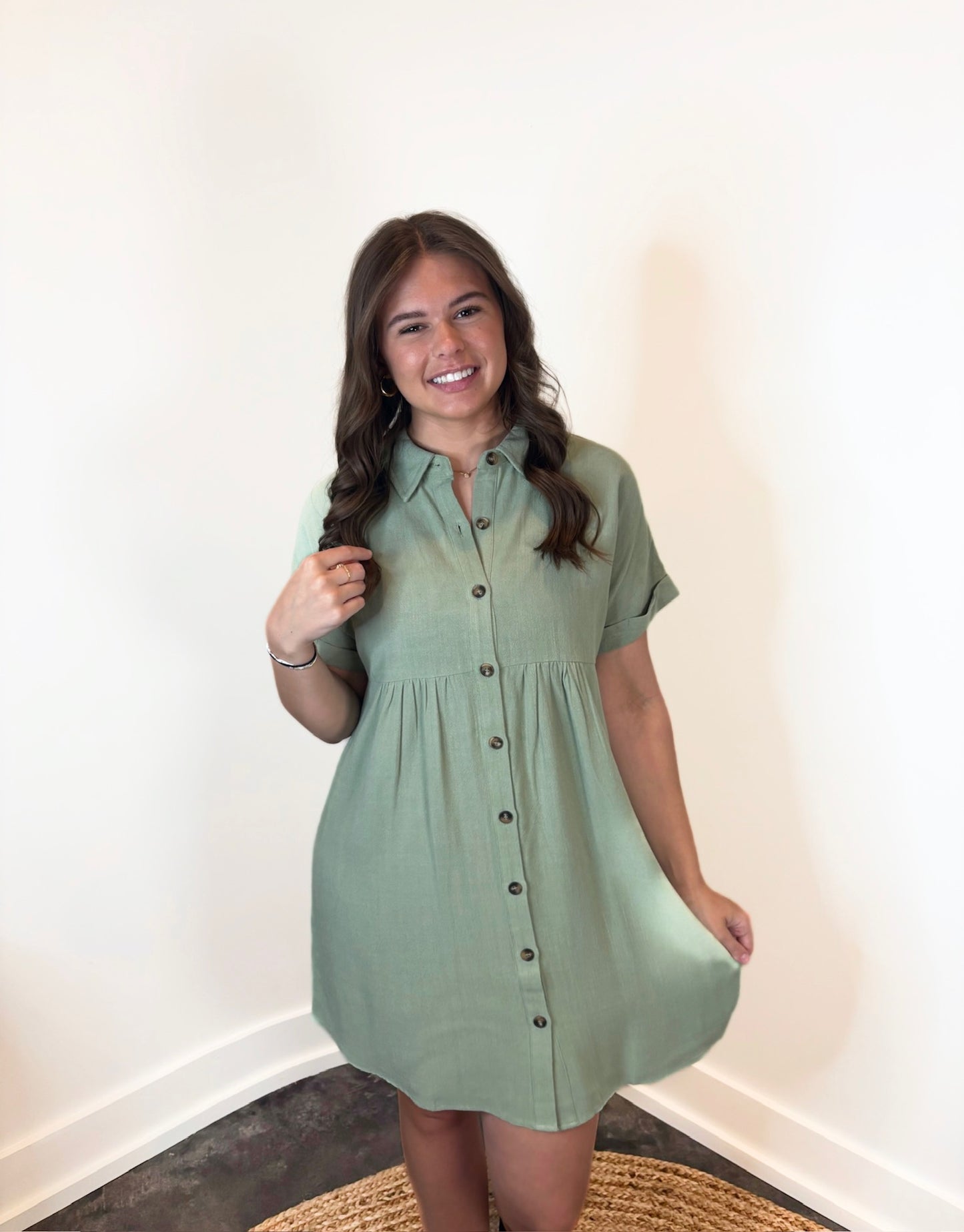Evania Dolman Sleeve Shirt Dress