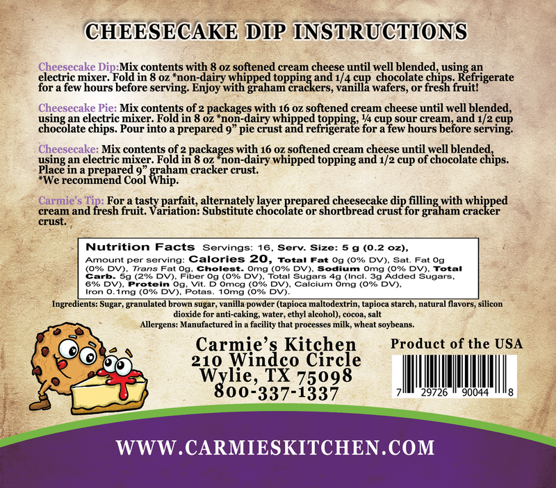 Carmie's Kitchen Cheesecake Dip Mix