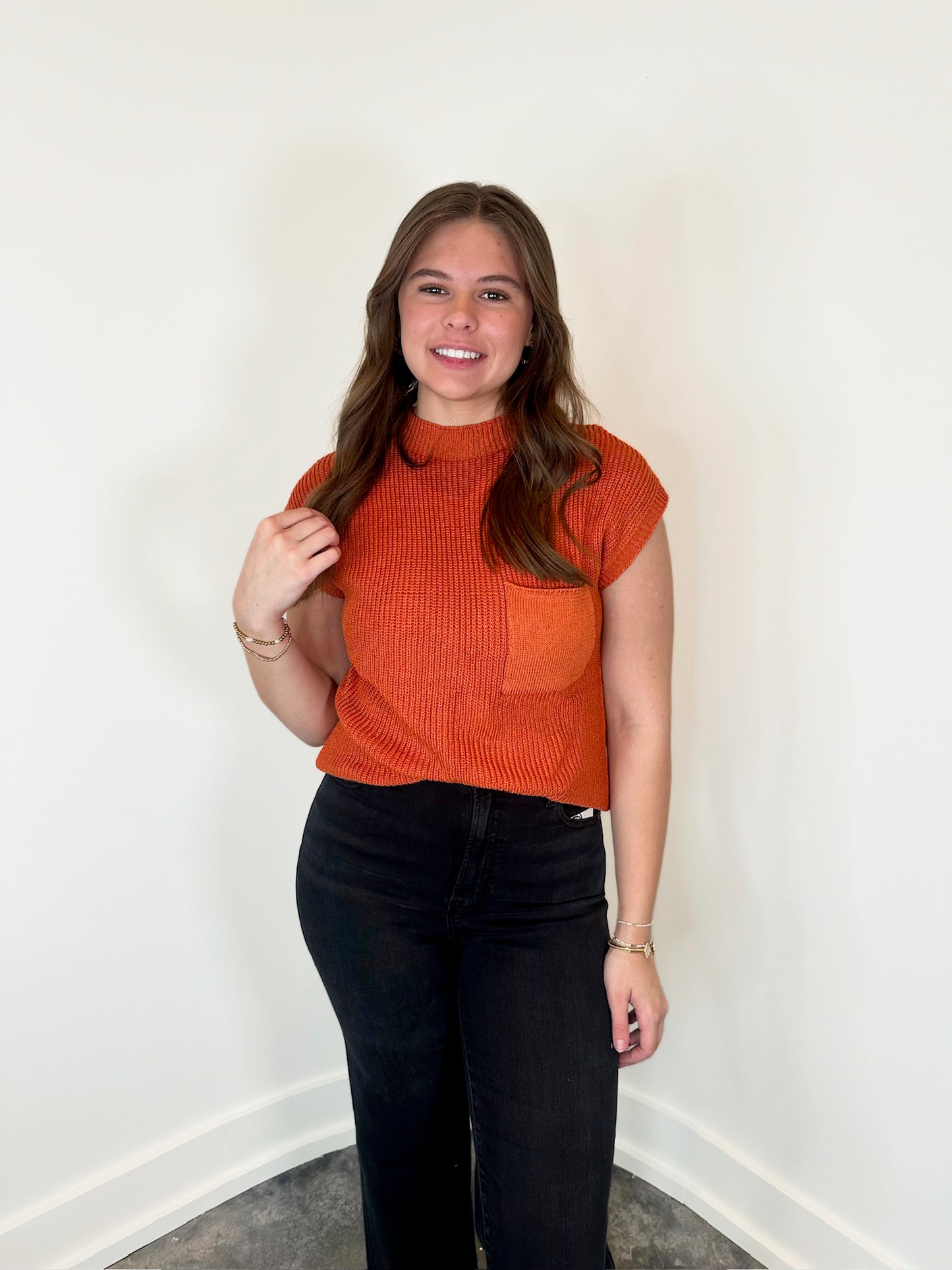 Fernanda Cap Sleeve Knit Top