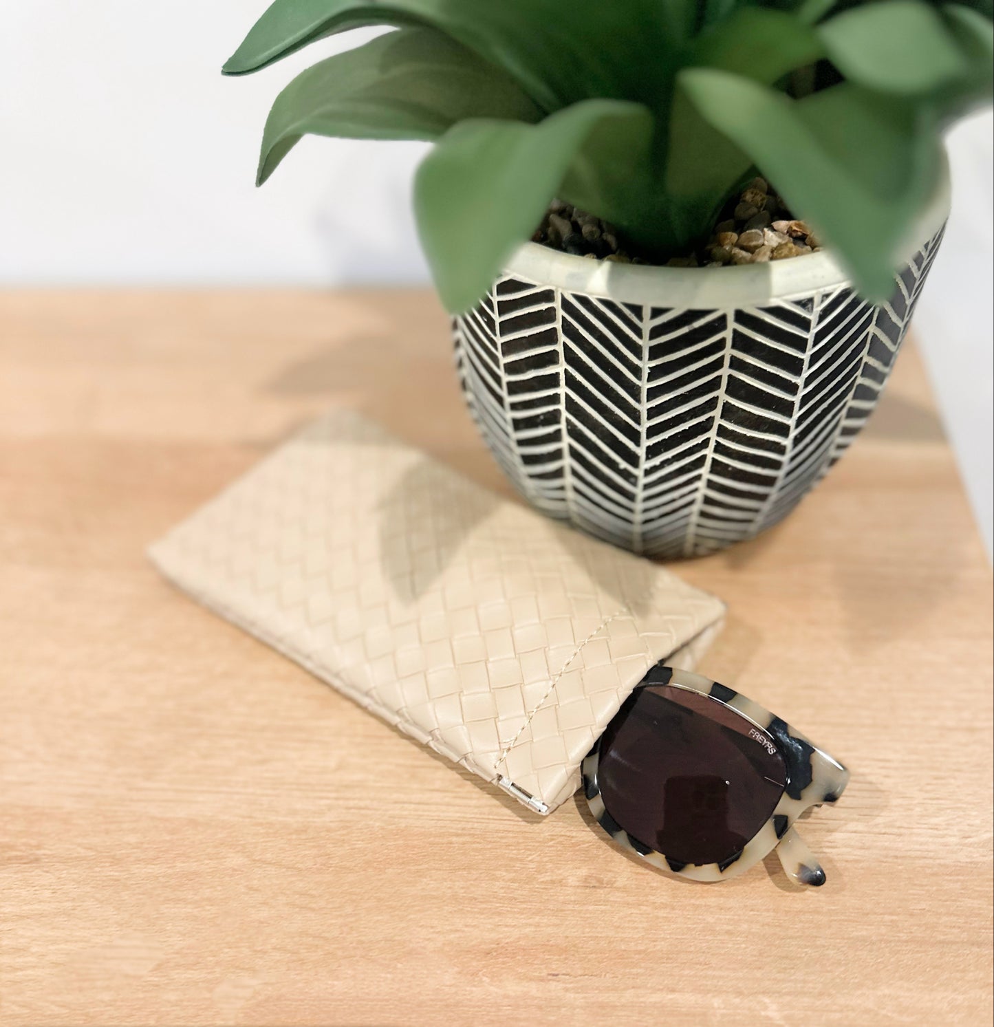Woven Elegance Sunglass Holder