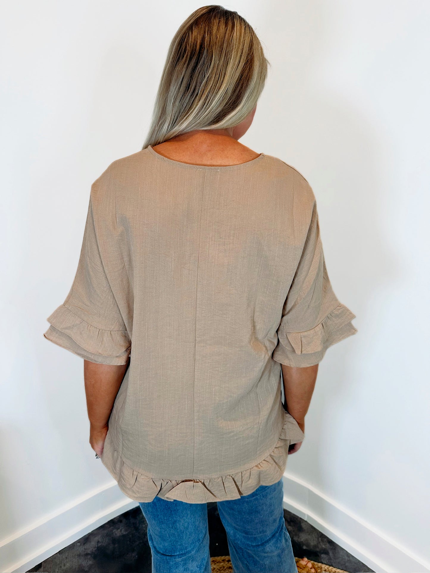 Carley Flowy Ruffle Top