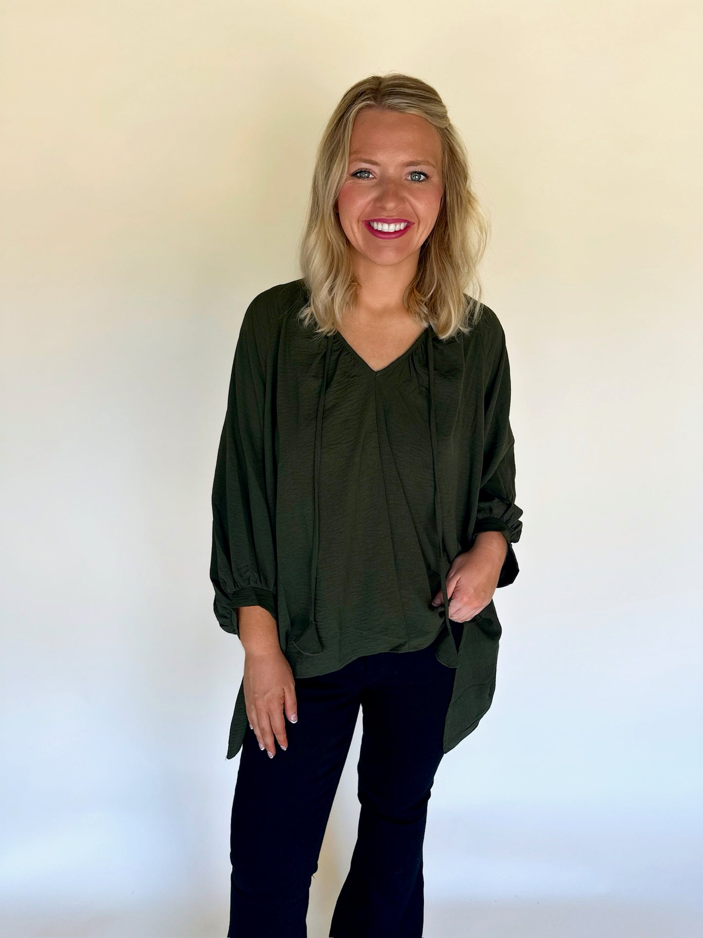 Galyn Handkerchief Hem Blouse
