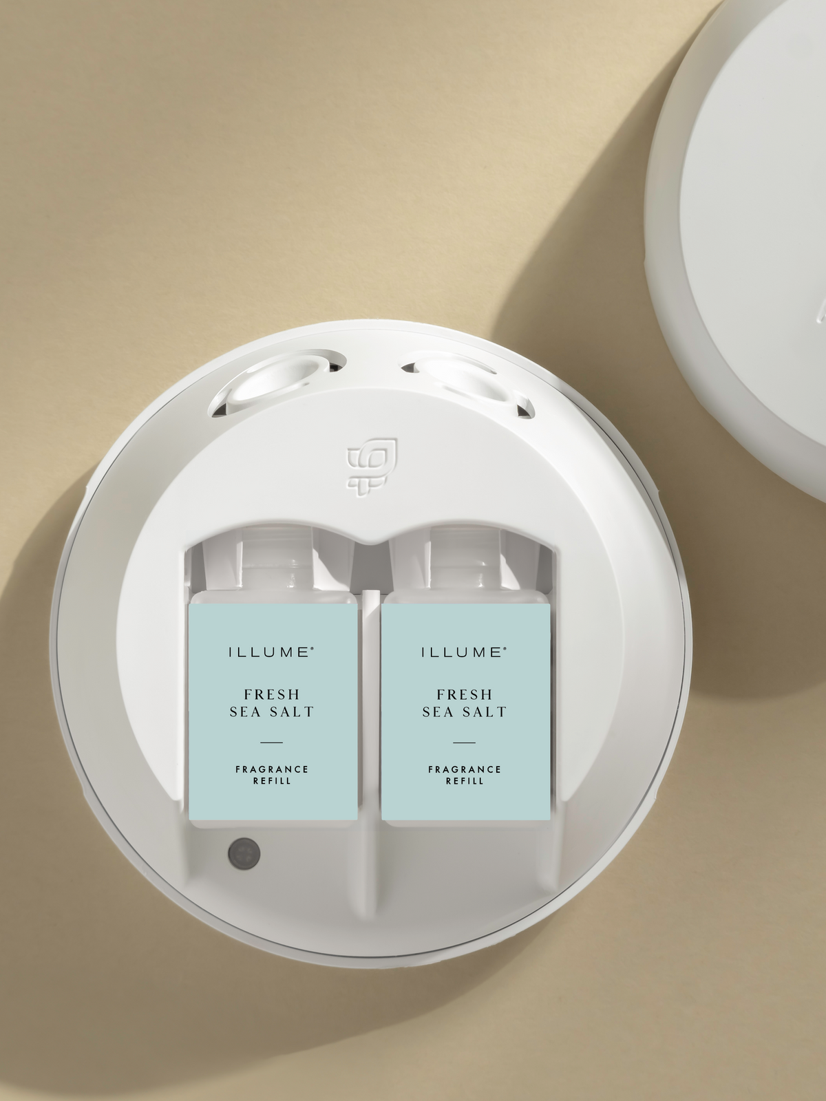 Pura smart scent diffuser with ILLUME Fresh Sea Salt fragrance refills