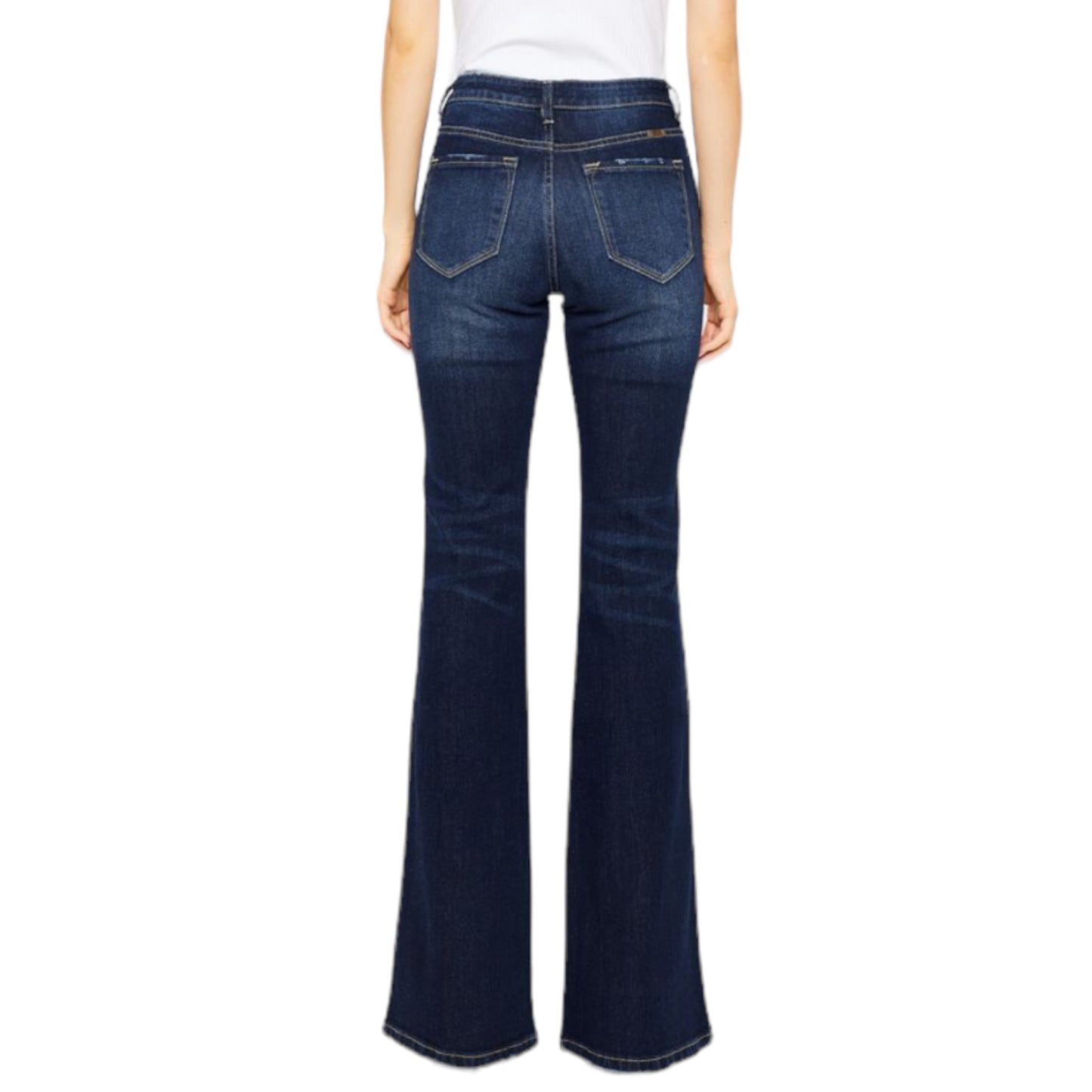 High Rise Dark Stone Flare Jeans