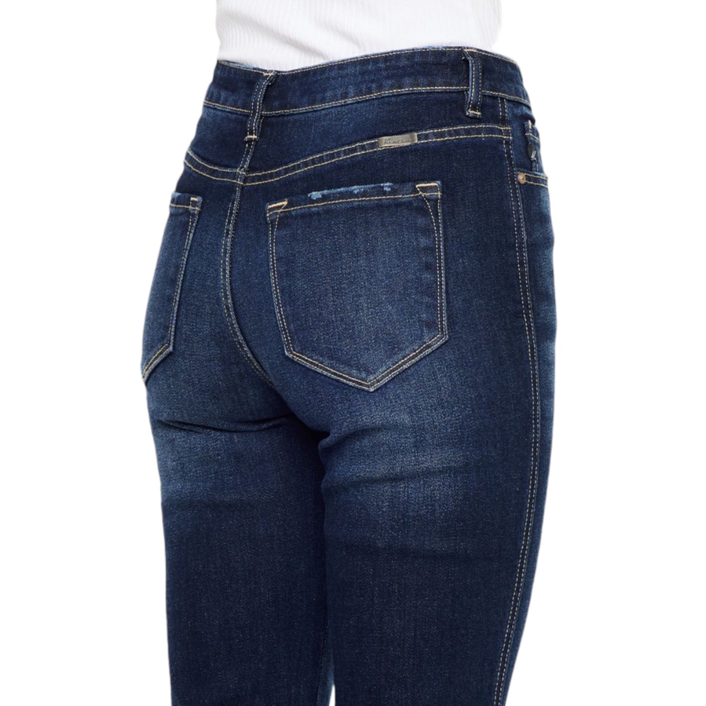 High Rise Dark Stone Flare Jeans