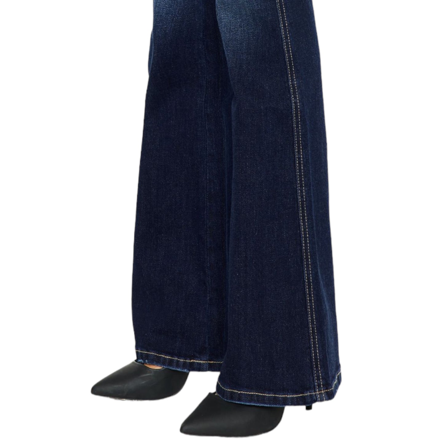 High Rise Dark Stone Flare Jeans