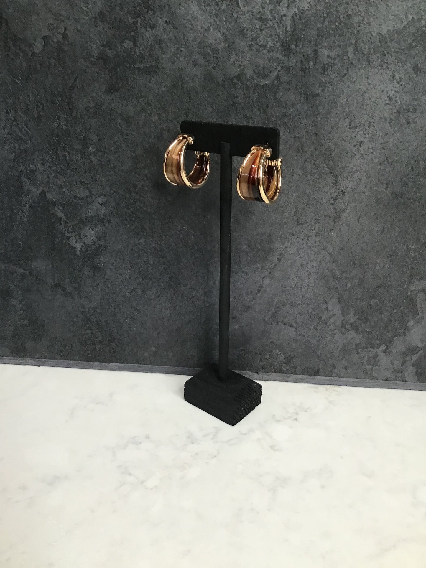 Daphne Gold Trimmed Hoop