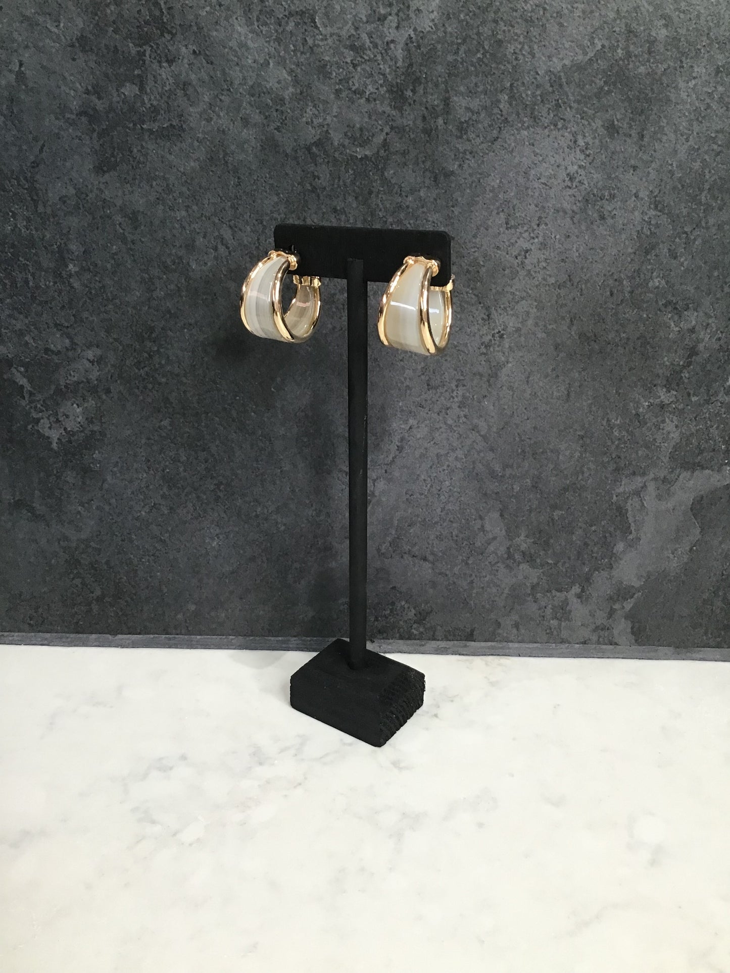 Daphne Gold Trimmed Hoop