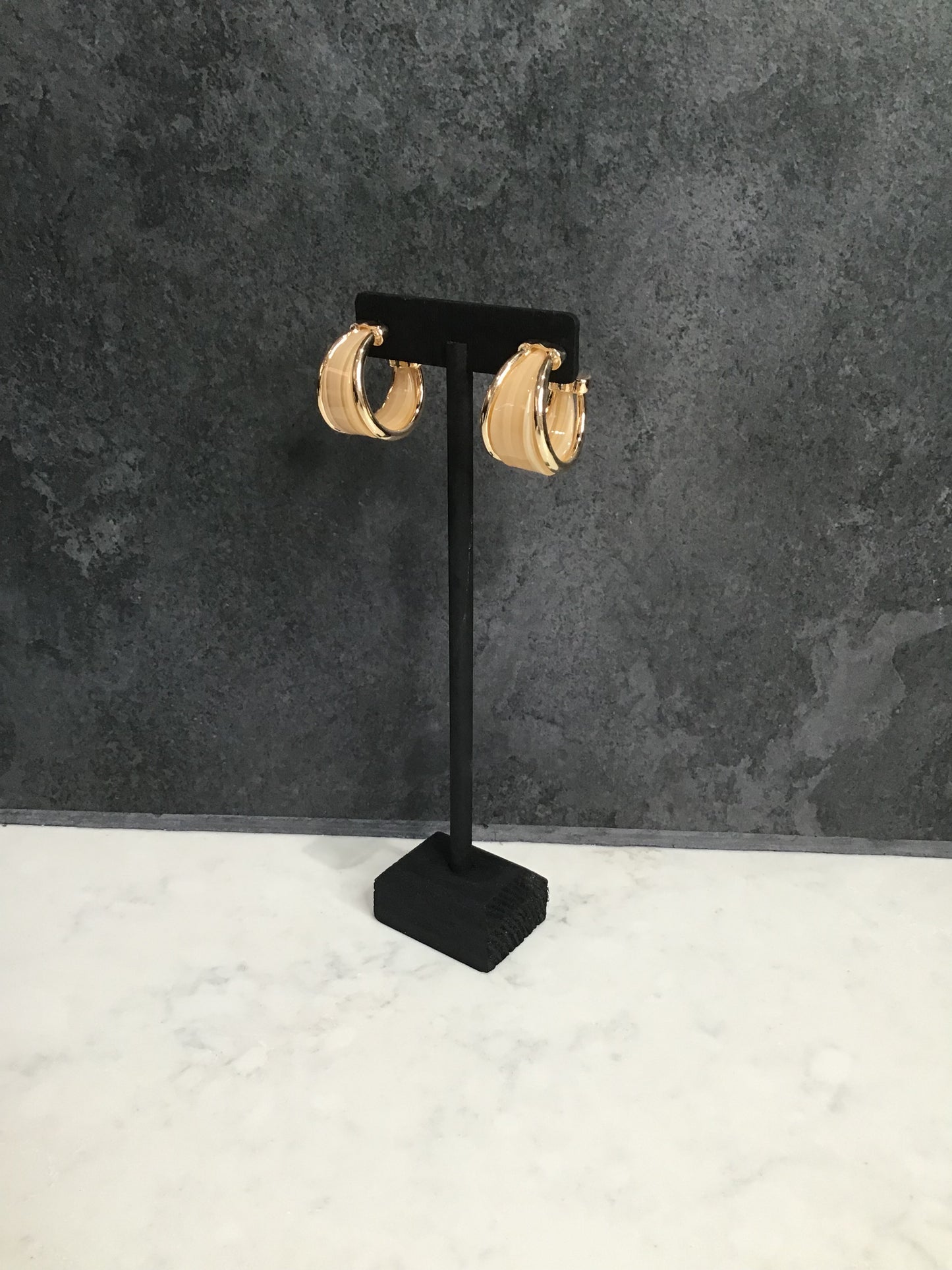 Daphne Gold Trimmed Hoop