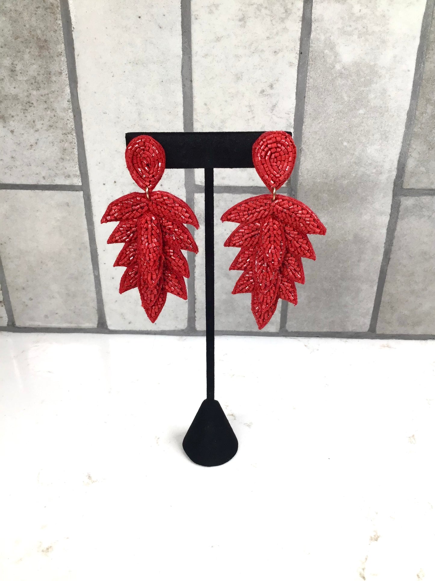 Tiered Leaf Earrings