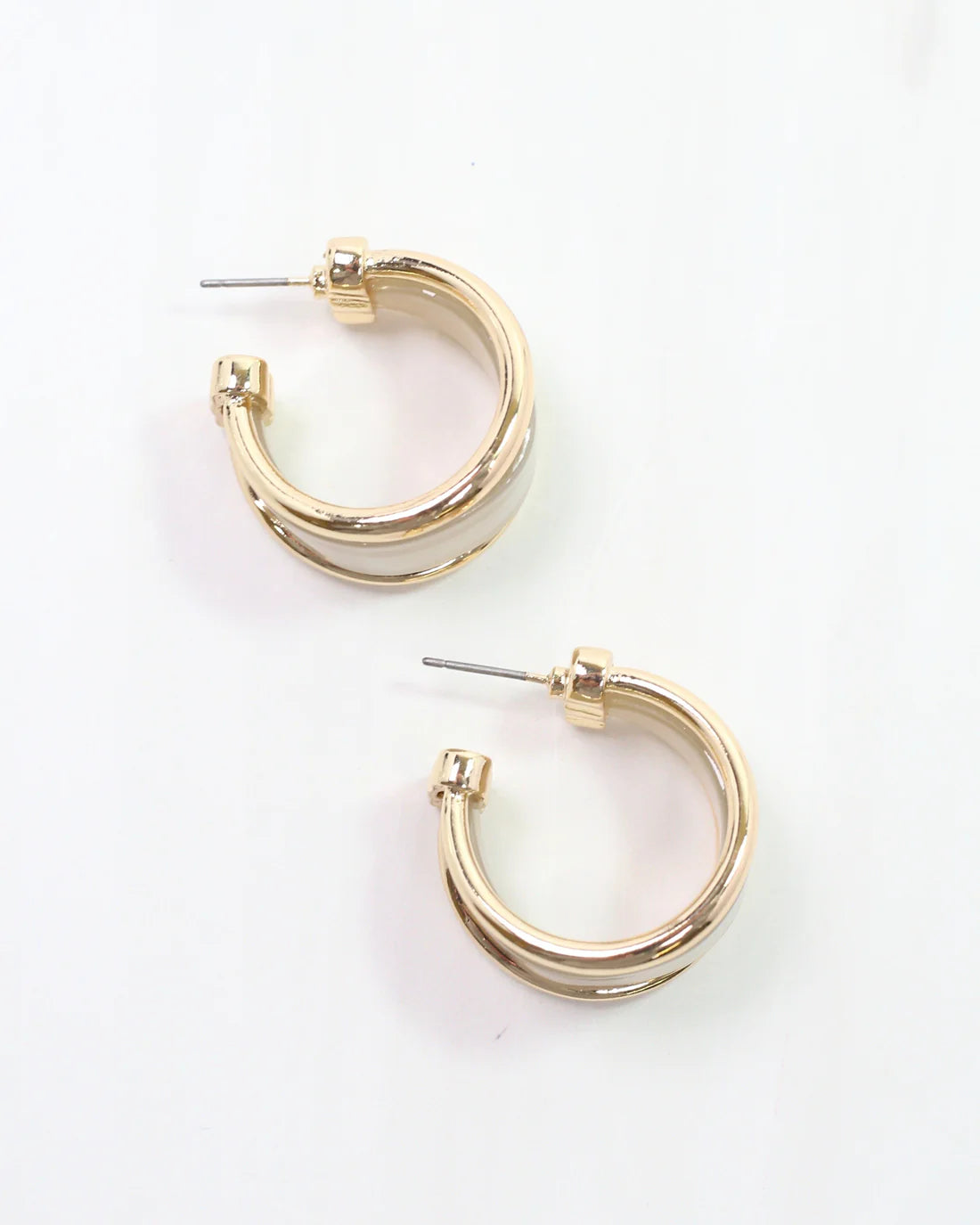 Daphne Gold Trimmed Hoop