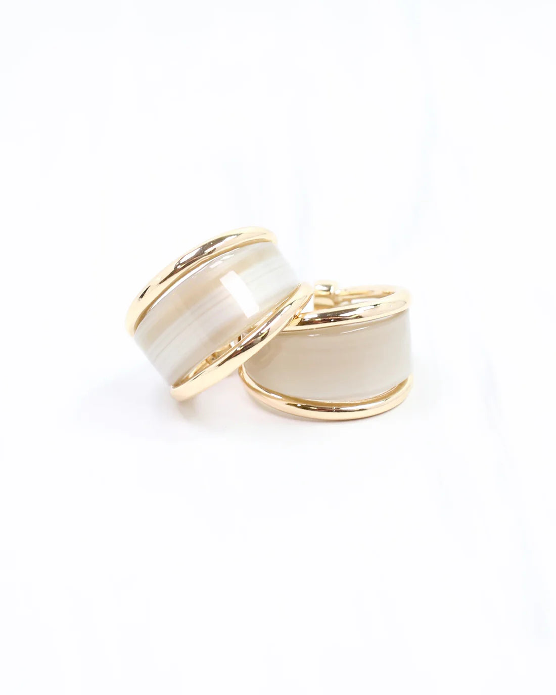 Daphne Gold Trimmed Hoop