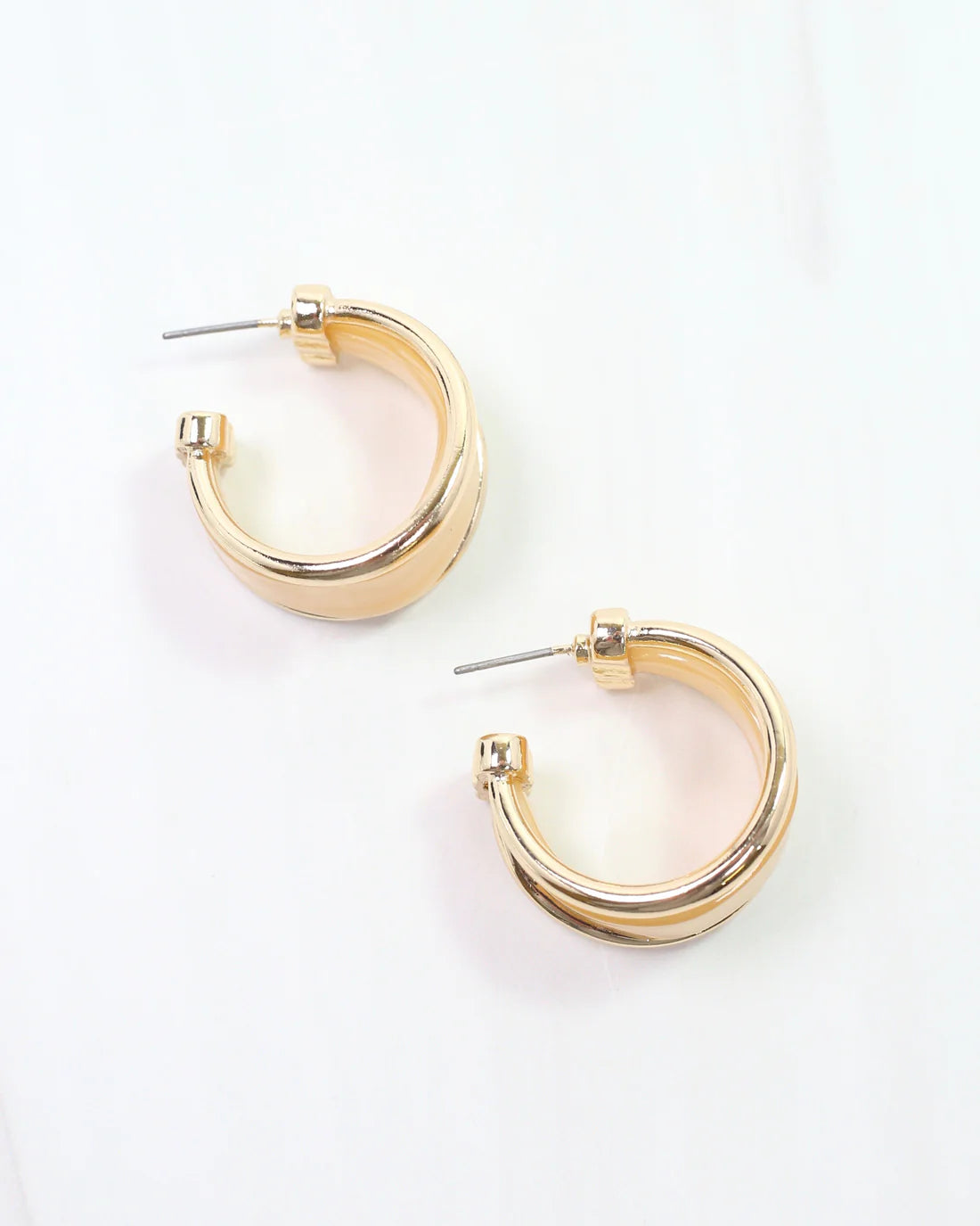 Daphne Gold Trimmed Hoop