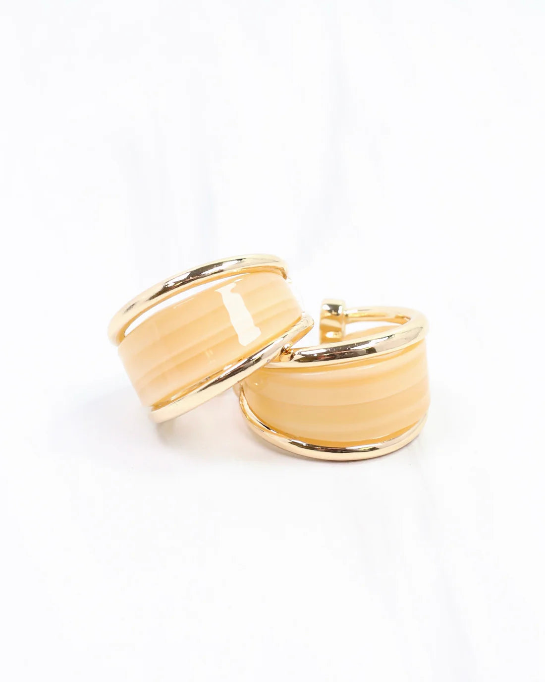 Daphne Gold Trimmed Hoop