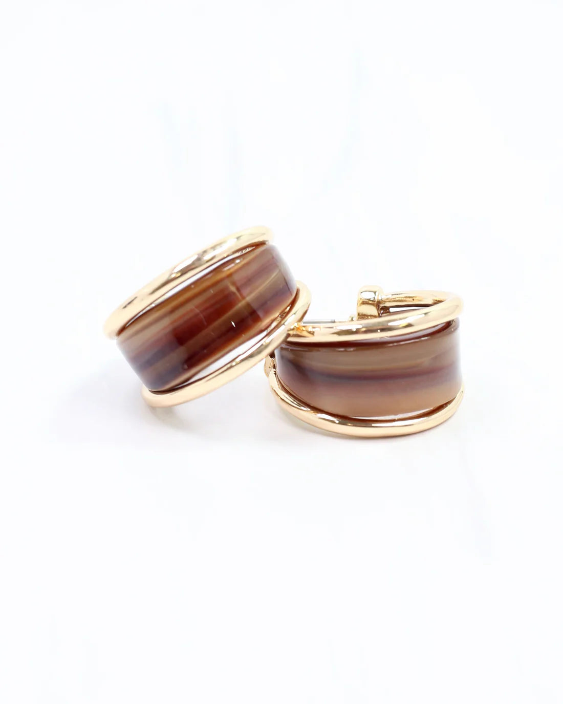 Daphne Gold Trimmed Hoop