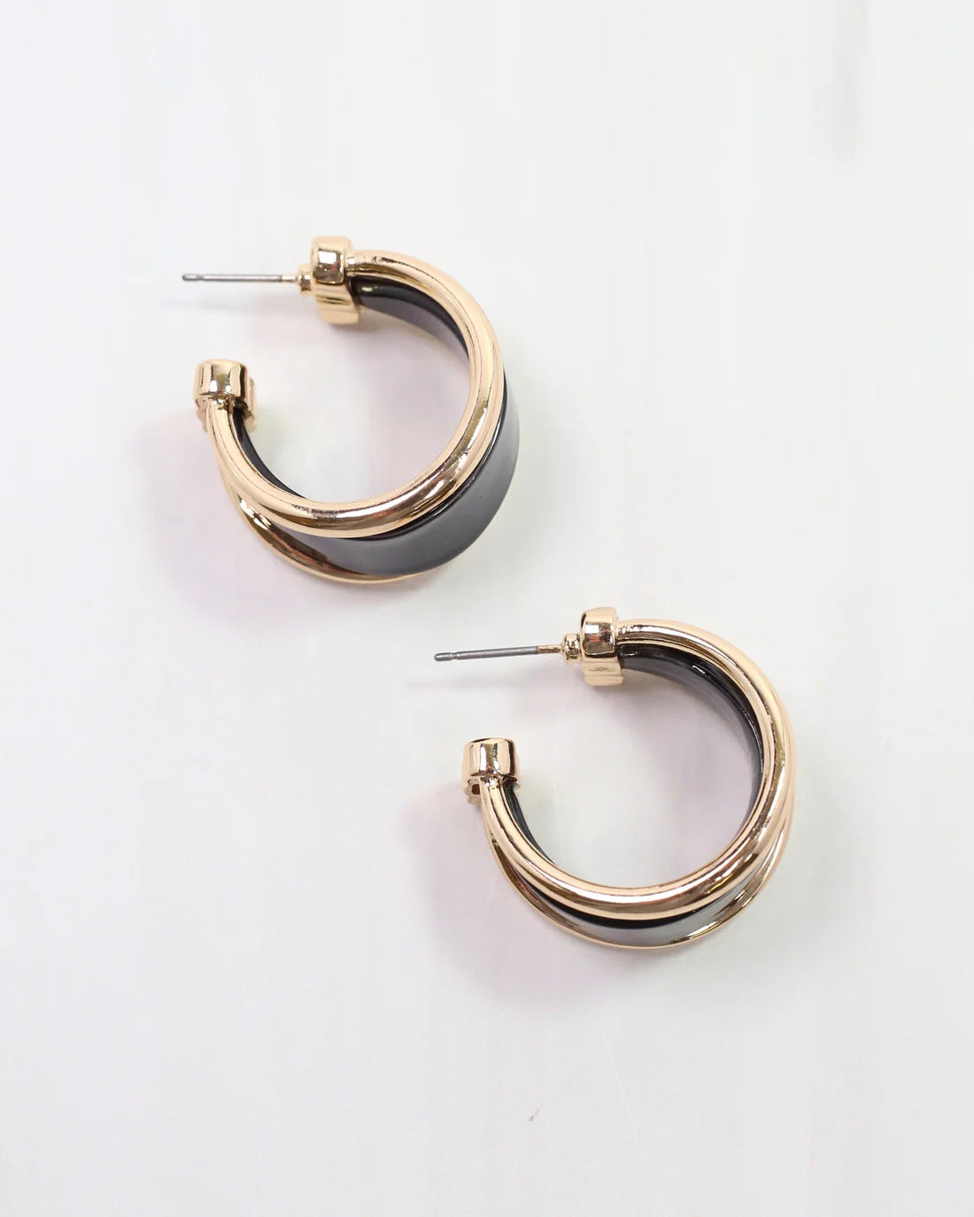 Daphne Gold Trimmed Hoop