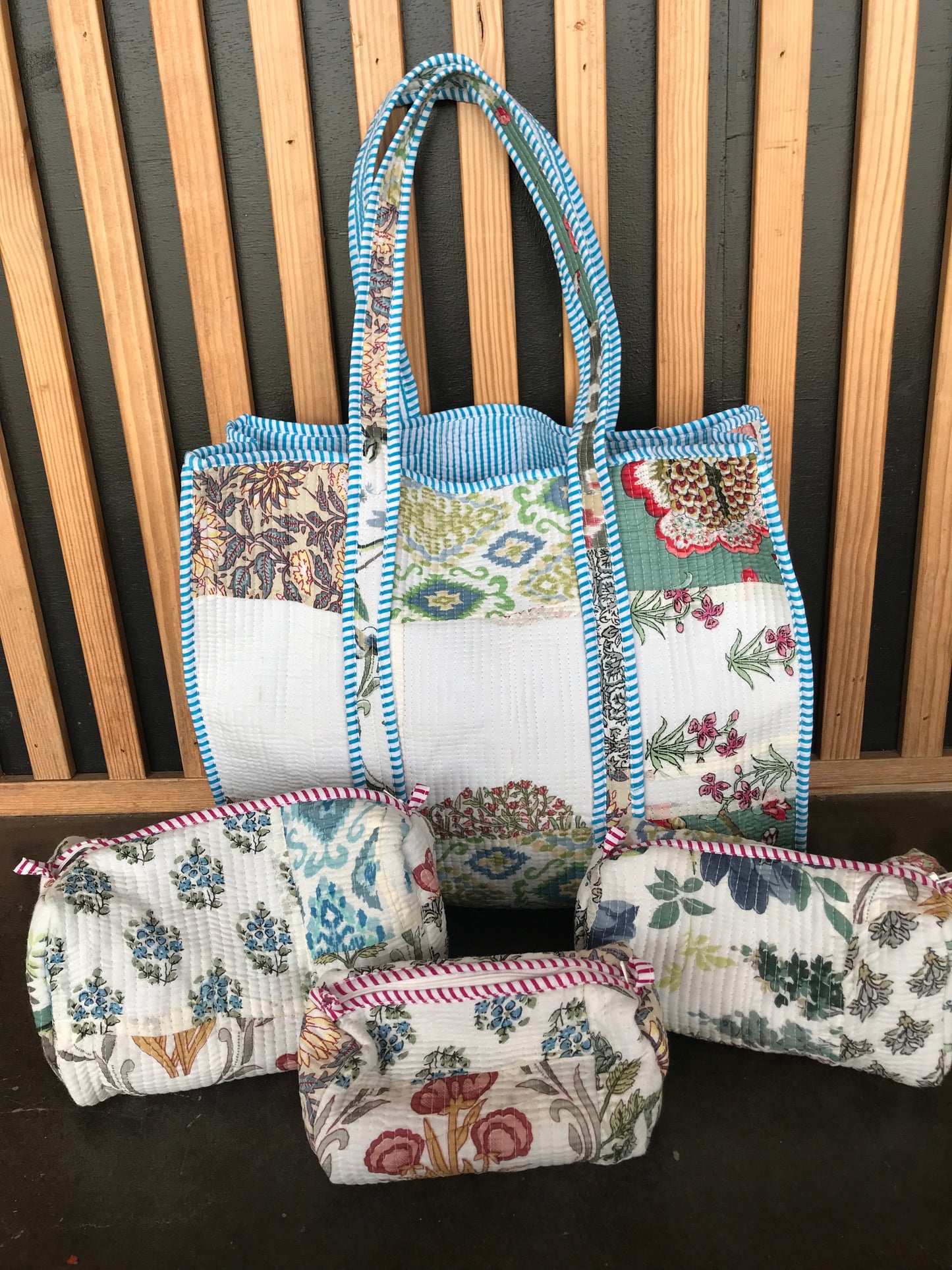 Large Quilted Tote Bag